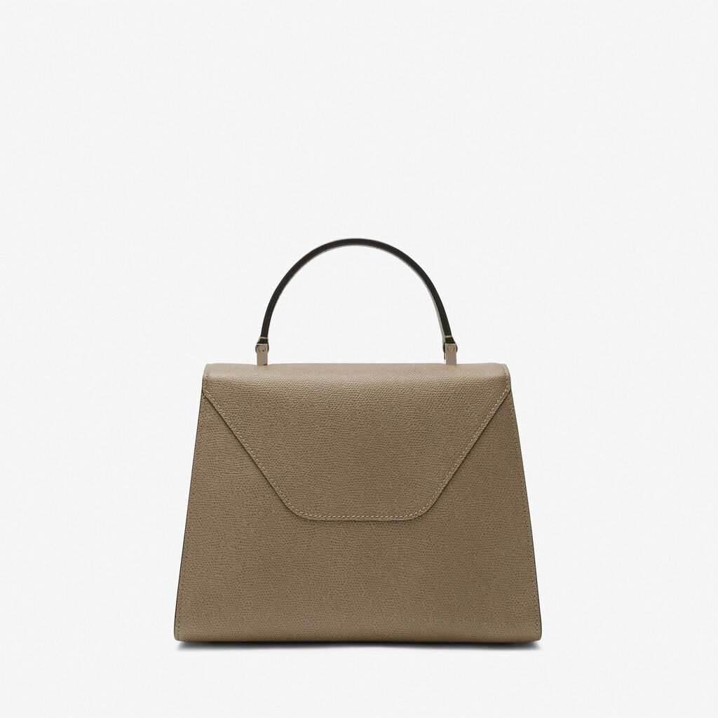 Iside Top handle medium bag - Oyster Brown - Vitello VS - Valextra - 6