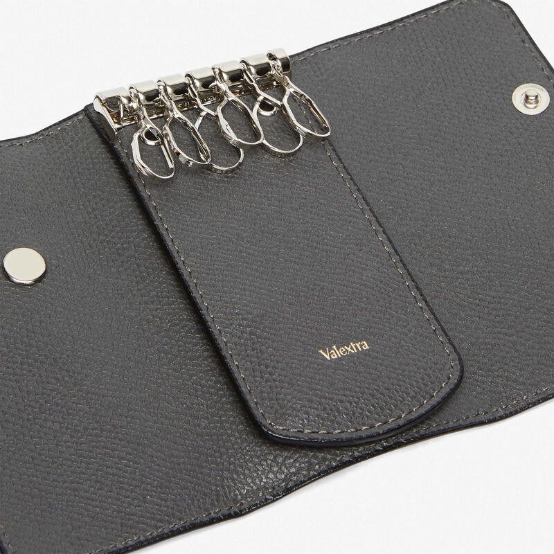 Key Holder 6 Hooks - Smokey Grey - Millepunte calf leather - Valextra - 2