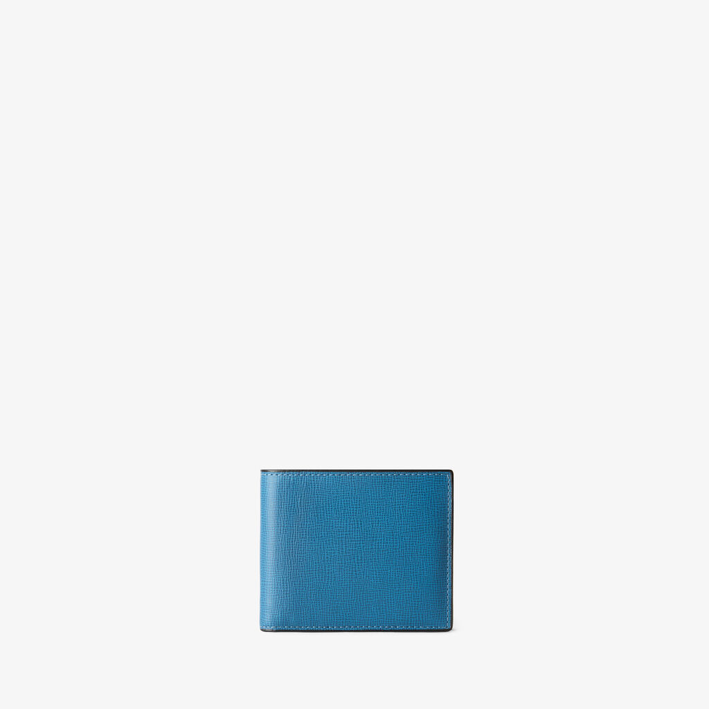 Bifold Wallet 6 Cc - Cobalt Blue - Pav&egrave; calf leather - Valextra - 1