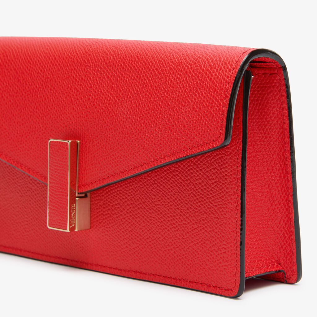 Iside Clutch - Crimson Red - Vitello VS - Valextra - 4