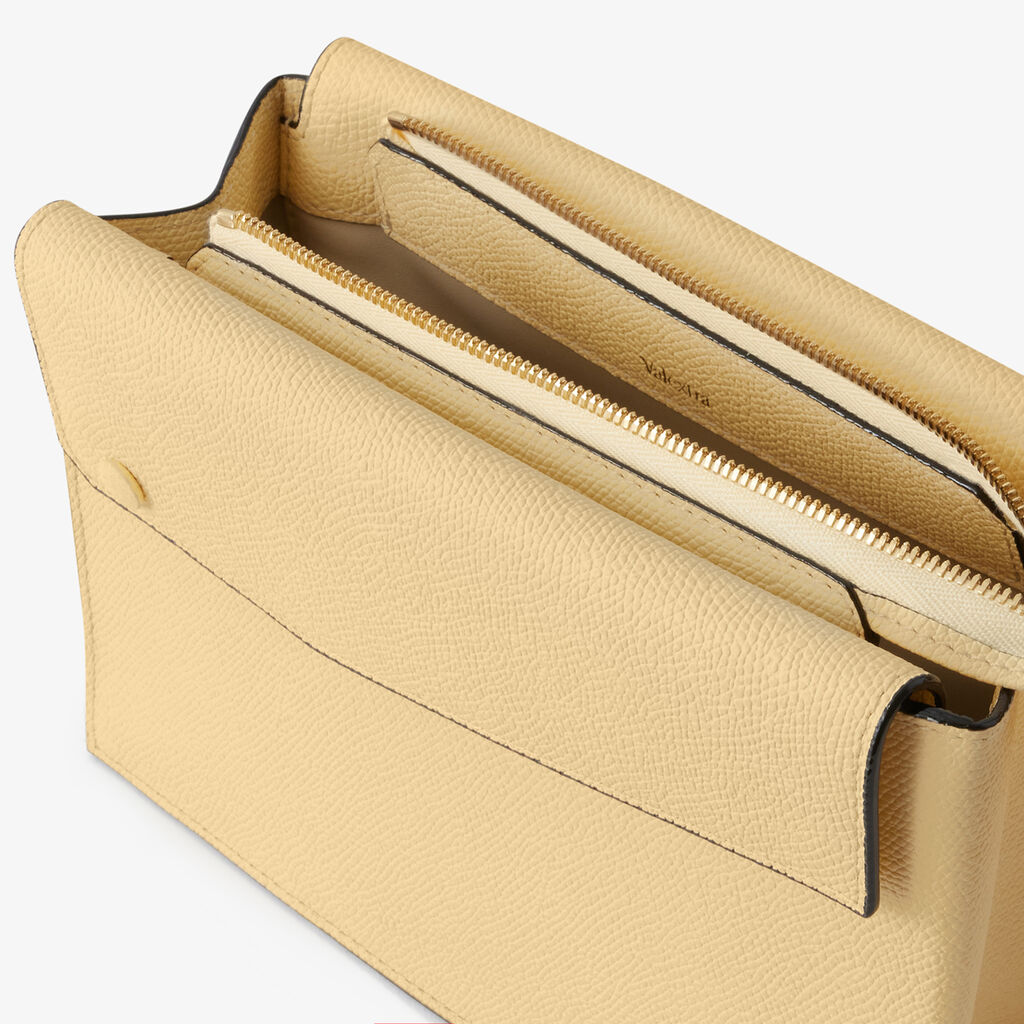 Pocket Slim crossbody bag - Cream Yellow - Vitello VS - Valextra - 2