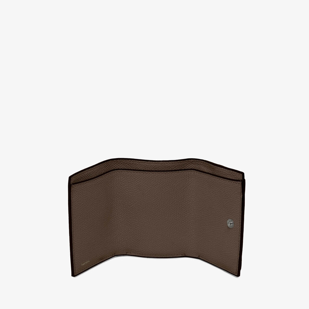Small Wallet With Coin Holder - Brown Clay - Vitello VS - Valextra - 5