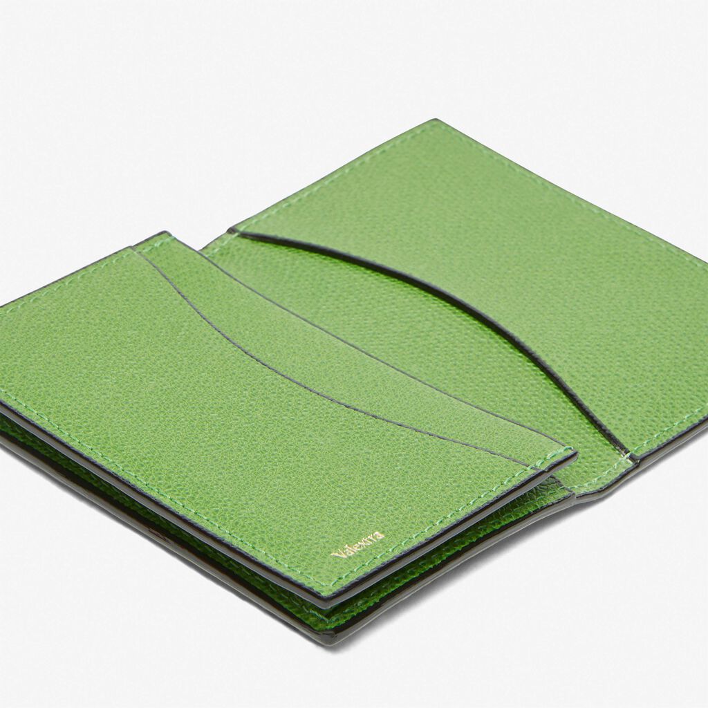 Card Case Onda - Grass Green - Vitello VS - Valextra - 3