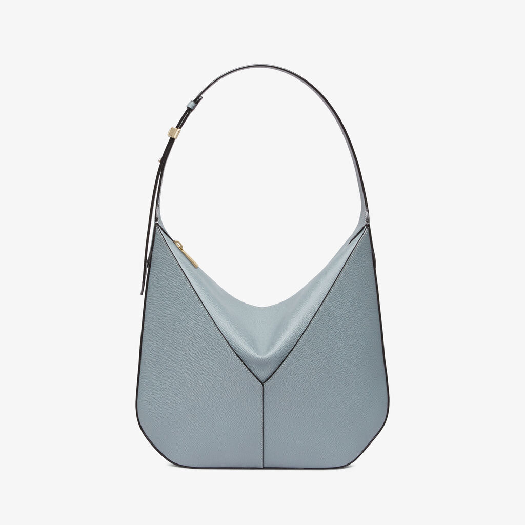 Vivi Hobo Mini Bag - Niagara Blue - Vitello Millepunte Soft - Valextra - 1