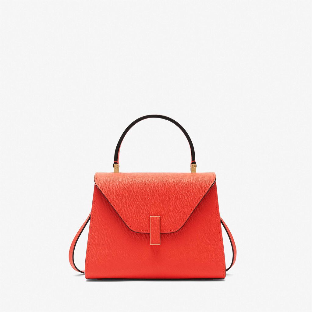 Iside Top handle mini bag - Poppy Red - Vitello VS - Valextra - 1