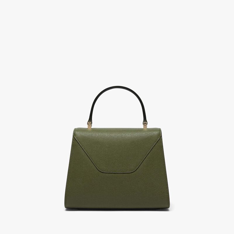Iside Top handle mini bag - Military Green - Millepunte calf leather - Valextra - 6