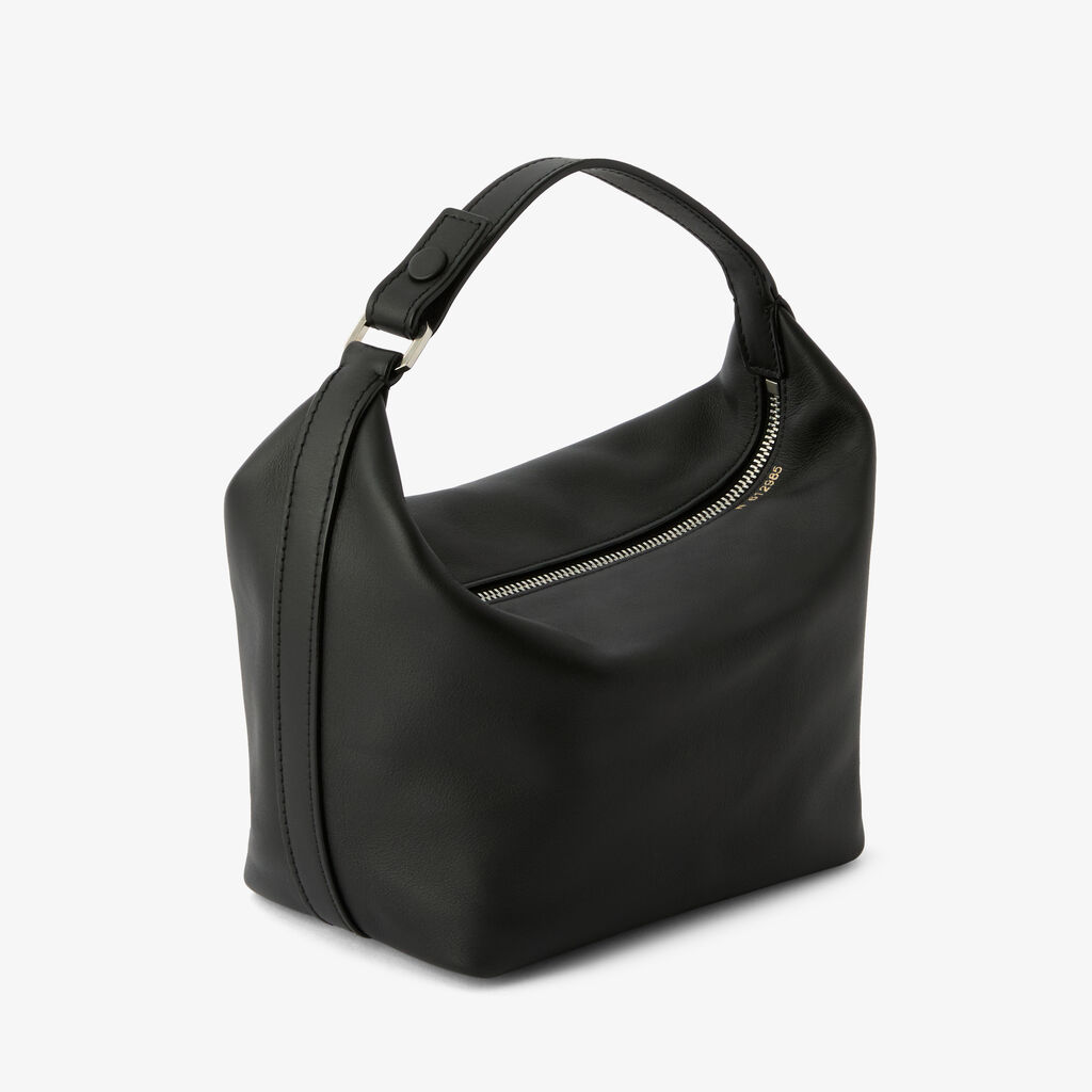 Mochi Sublime Top Handle Mini Bag - Black - Sublime smooth leather - Valextra - 5