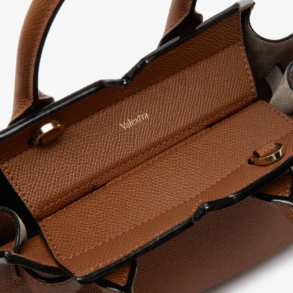 Milano Crossbody Micro Bag - Chocolate Brown - Vitello Millepunte Soft - Valextra - 4