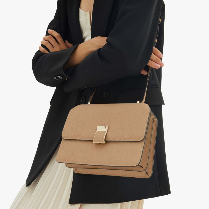 Nolo crossbody medium bag - Cashmere Beige - Vitello VS - Valextra - 2