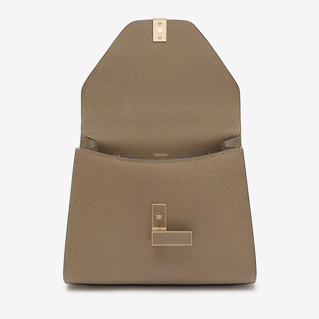 Iside Top handle mini bag - Oyster Brown - Vitello VS - Valextra - 7
