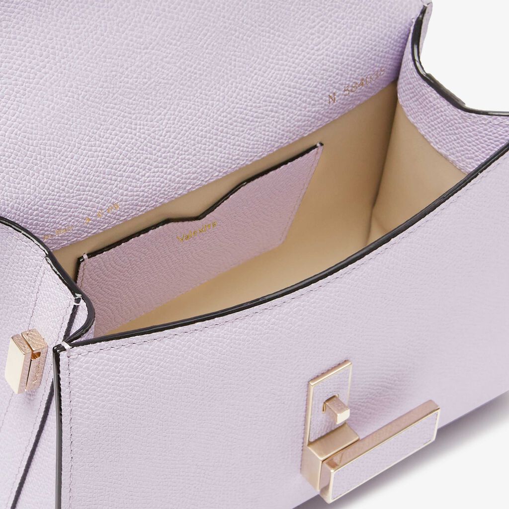 Iside Crossbody Micro Bag - Wisteria Pink - Vitello VS - Valextra - 3