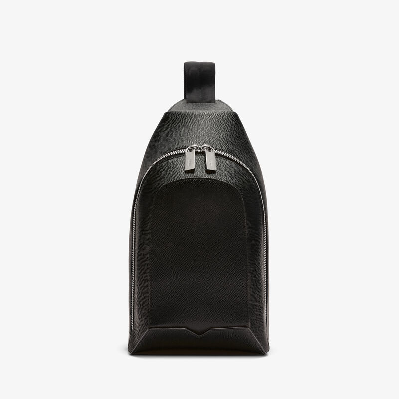 V-Line Core One Shoulder Backpack - Black - Millepunte Soft calf leather - Valextra - 1