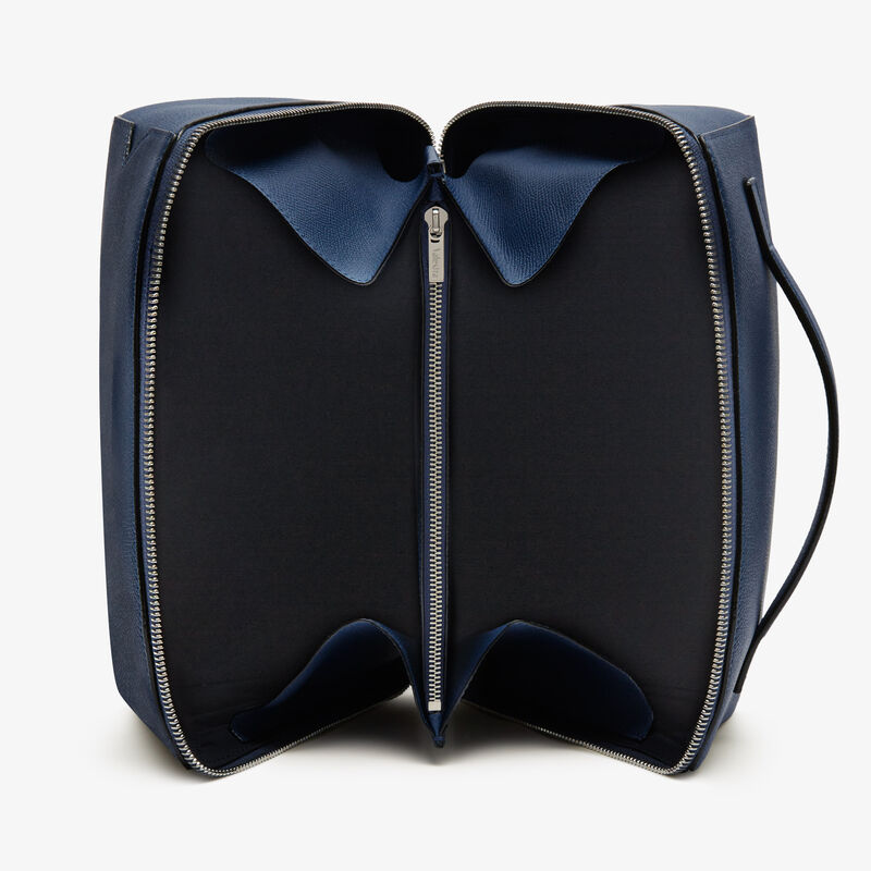 V-line Wash Bag - Sapphire Blue - Millepunte Soft calf leather - Valextra - 2