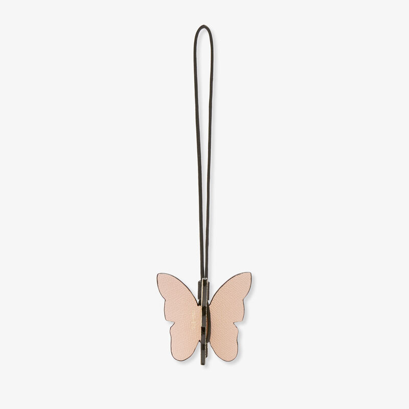 Butterfly Charm - Bonne Mine Pink/Cream Yellow/Black - Millepunte calf leather - Valextra - 1