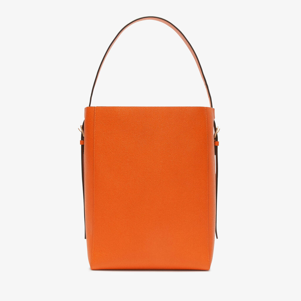 Soft Bucket Medium Bag - Orange - Vitello VS - Valextra - 5