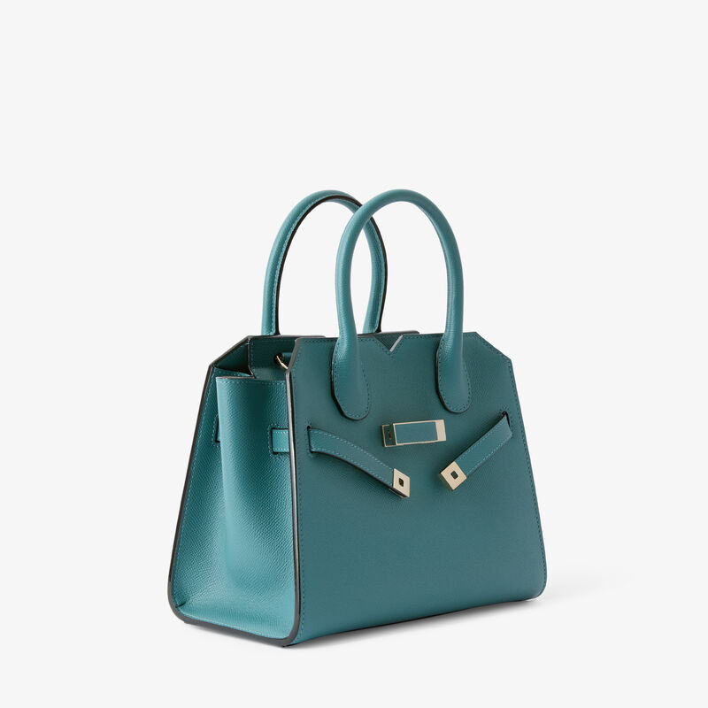 Milano Two Handles Mini Bag - Bottle Green - Millepunte Soft calf leather - Valextra - 5