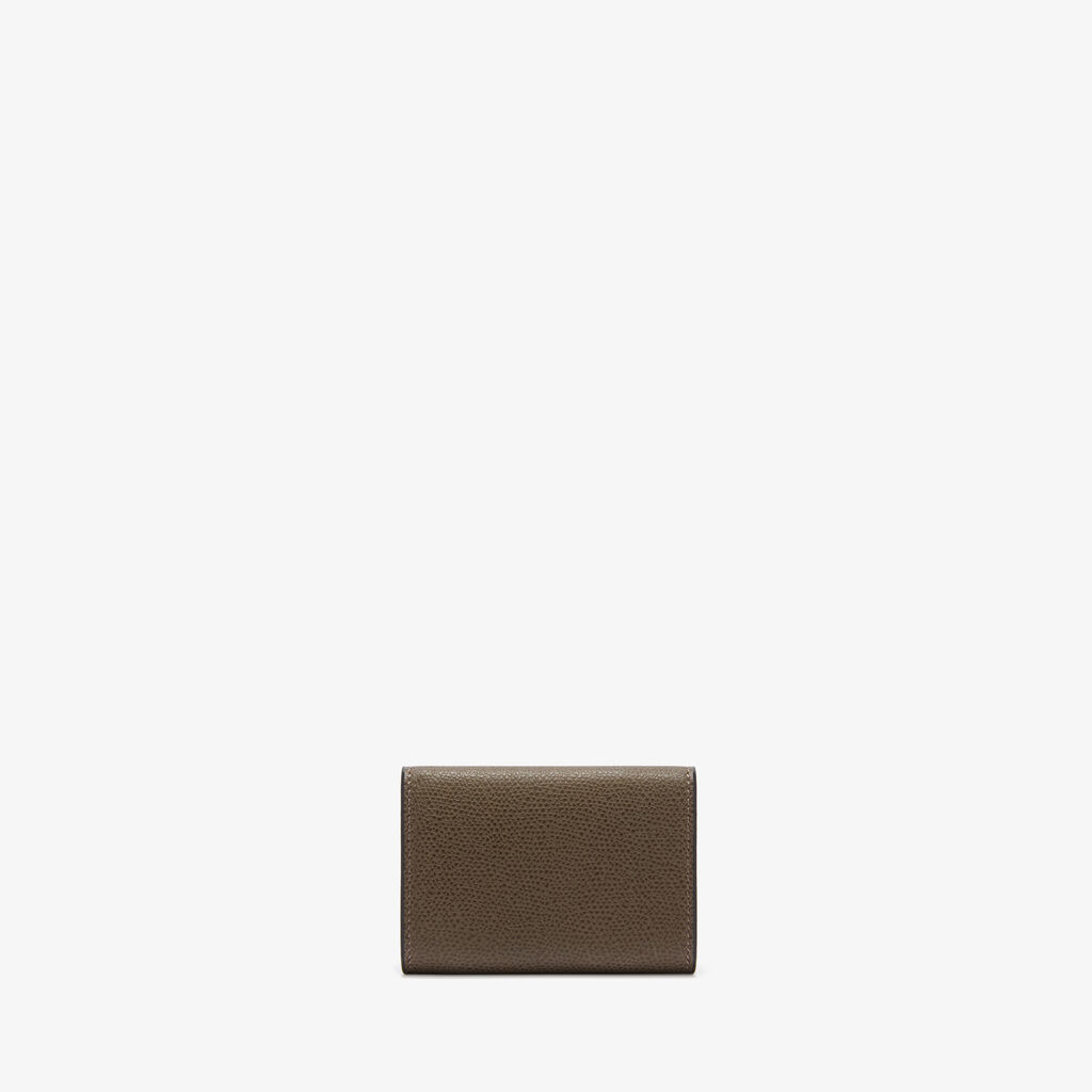Small Wallet With Coin Holder - Brown Clay - Millepunte calf leather - Valextra - 4
