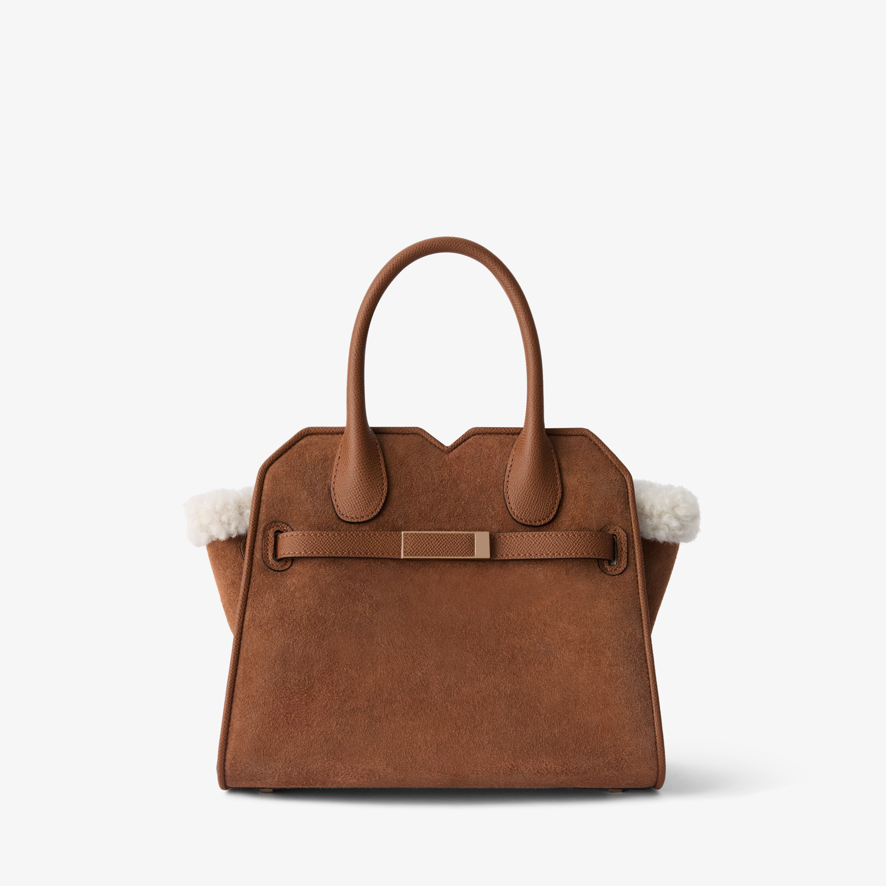 レディース　バック　ブラウン Women's Brown Luxury Leather Two Handles Mini Bag | Valextra