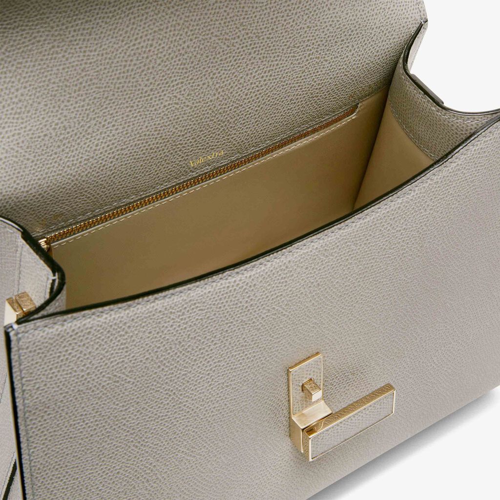 Iside Top handle medium bag - Ash Grey - Vitello VS - Valextra - 3