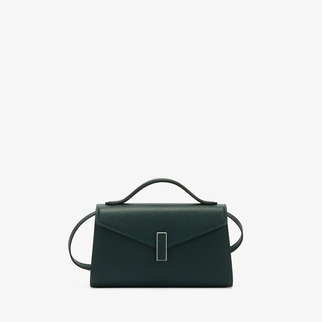 Iside T&igrave;n Top Handle Bag - Valextra Green - Millepunte calf leather - Valextra - 1