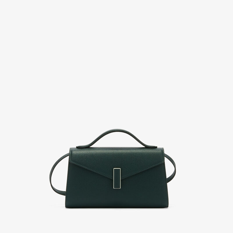 Iside T&igrave;n Top Handle Bag - Valextra Green - Millepunte calf leather - Valextra - 1