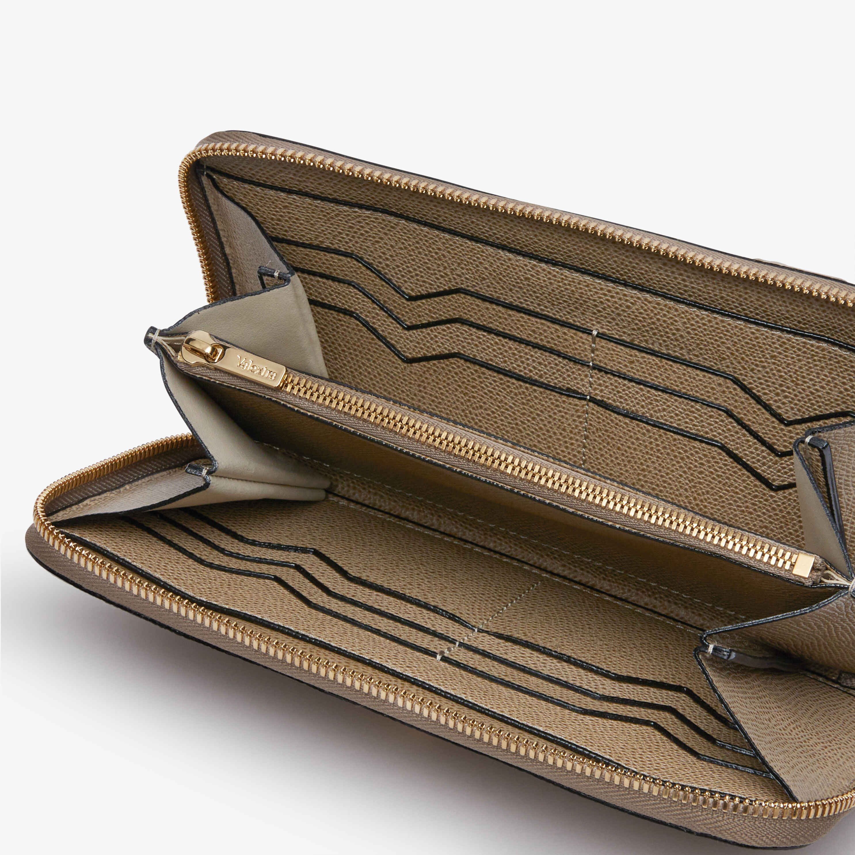 Oyster Brown Leather Zip Wallet Valextra Zip Around