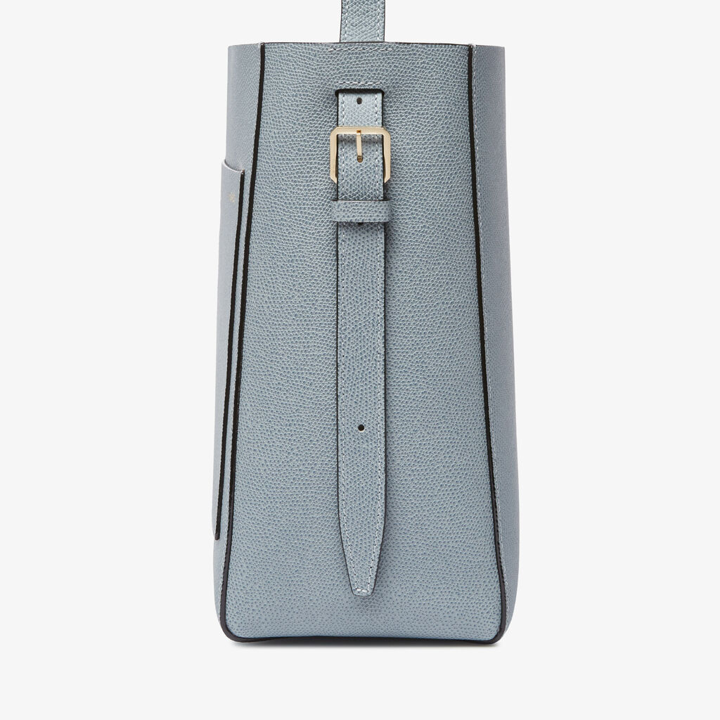 Soft Bucket Mini Bag - Niagara Blue - Vitello VS - Valextra - 4