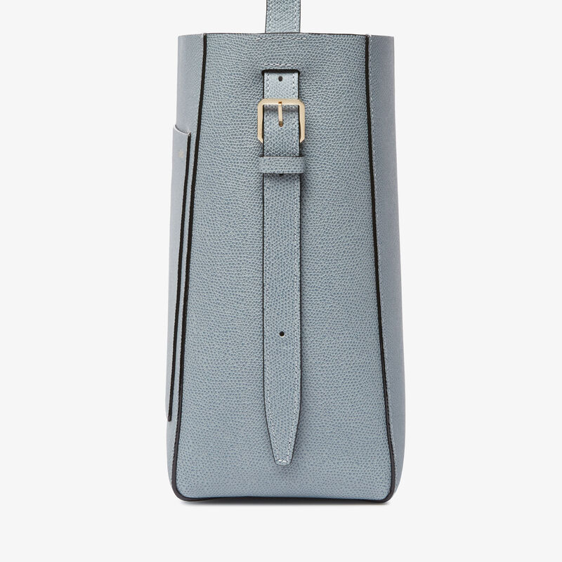 Soft Bucket Mini Bag - Niagara Blue - Millepunte calf leather - Valextra - 4