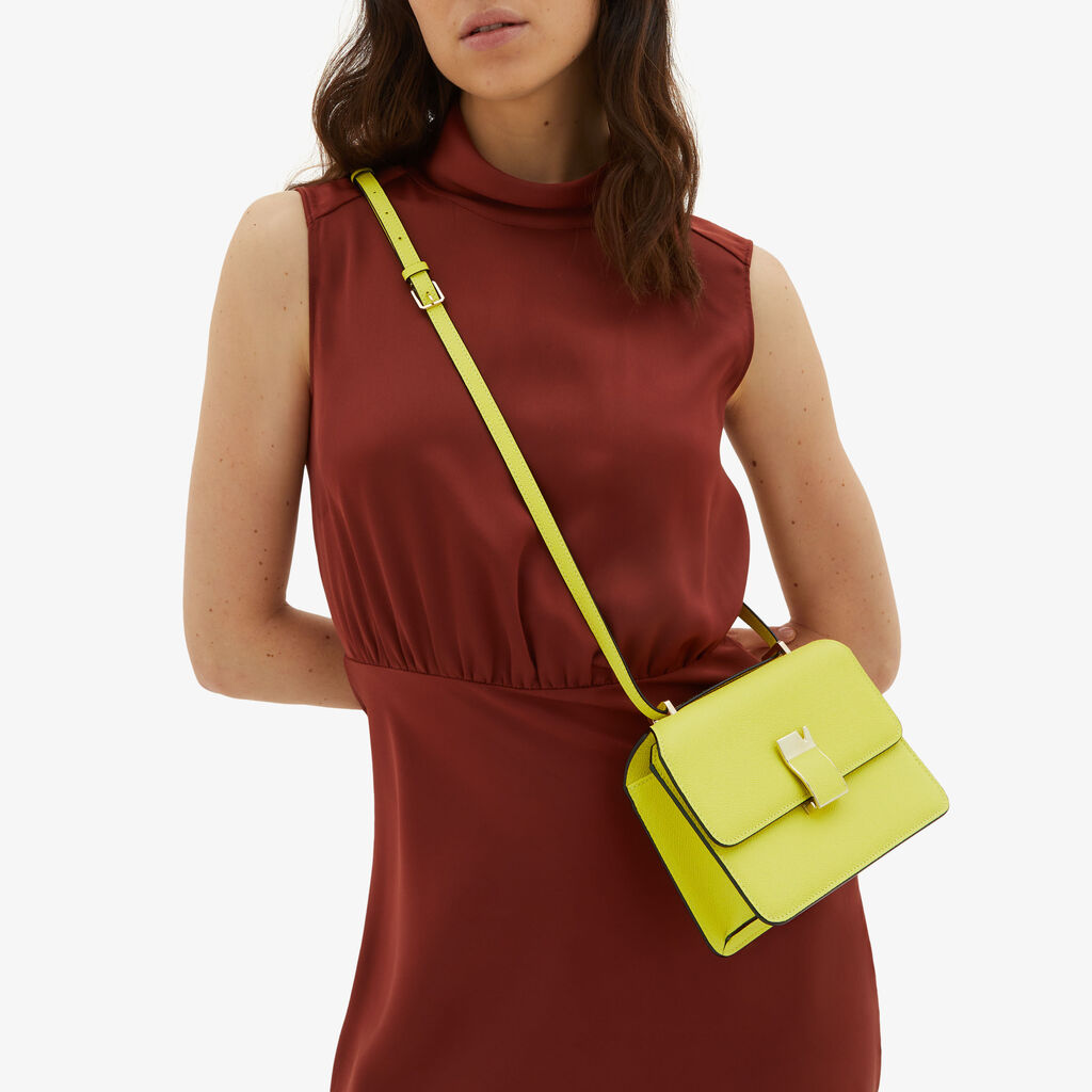 Nolo Crossbody Mini BAG - Citrine Yellow - Vitello VS - Valextra - 2