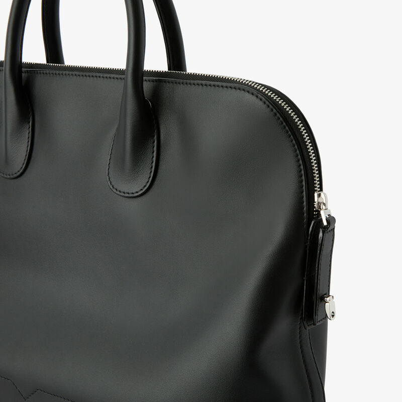MyLogo Sublime Bowling Medium Bag - Black - Sublime smooth leather - Valextra - 4