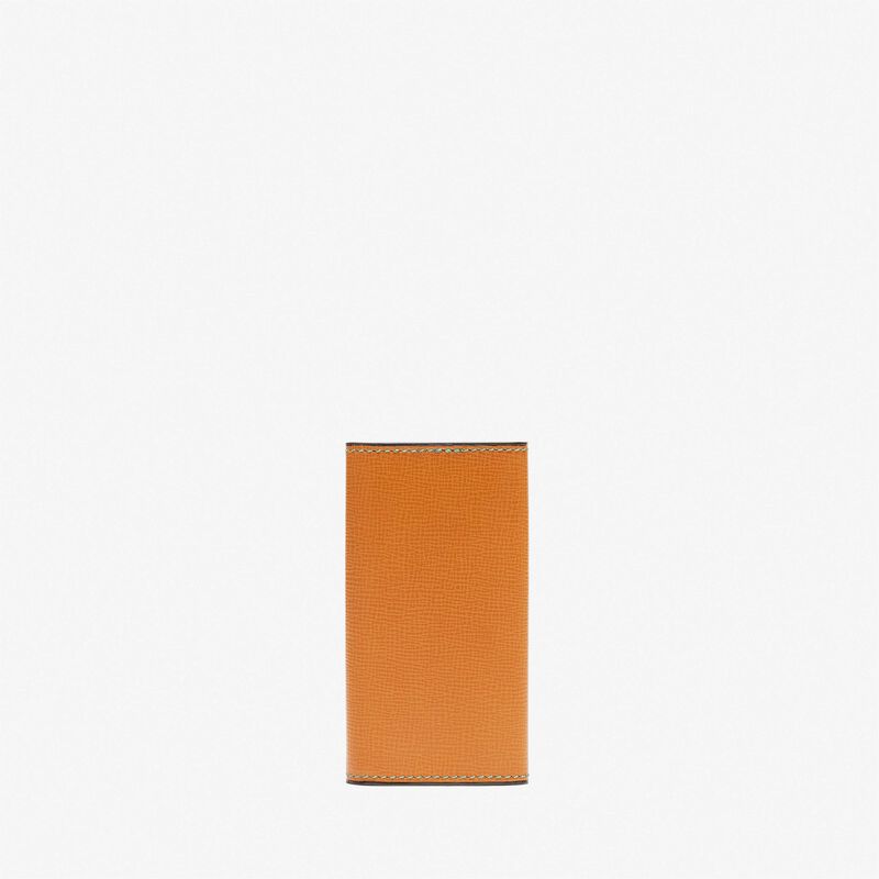 Key Holder 6 Hooks With Button - Havana Brown - Pavè calf leather - Valextra - 3
