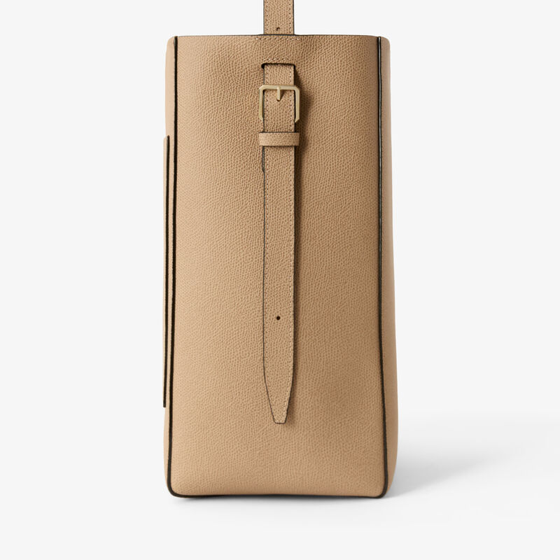 Soft Bucket Medium Bag - Cashmere Beige - Millepunte calf leather - Valextra - 3