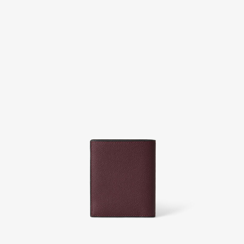 Compact Wallet 3 CC with Coin Purse - Claret Red - Millepunte calf leather - Valextra - 3