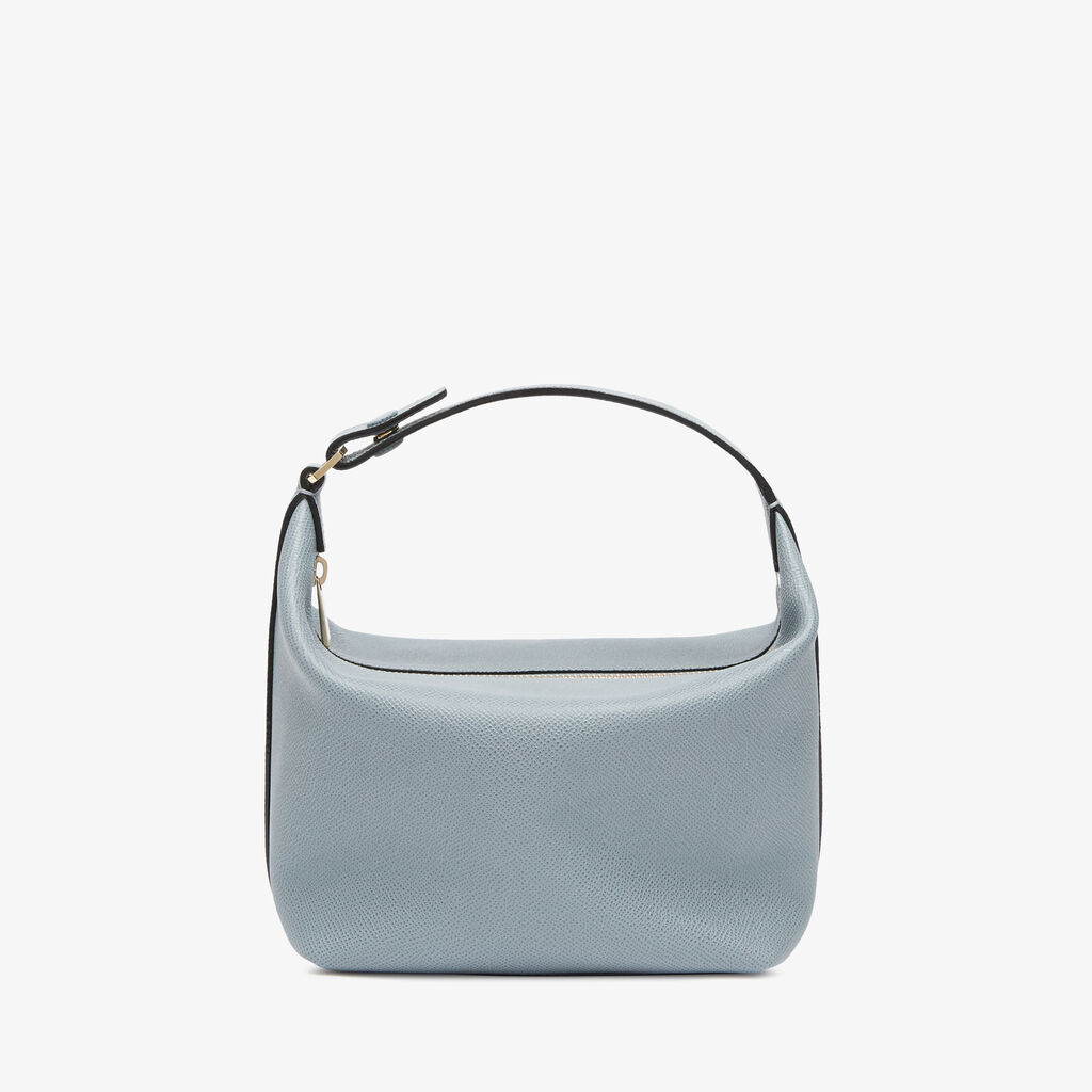 Mochi Top Handle Mini Bag - Niagara Blue - Vitello Millepunte Soft - Valextra - 1