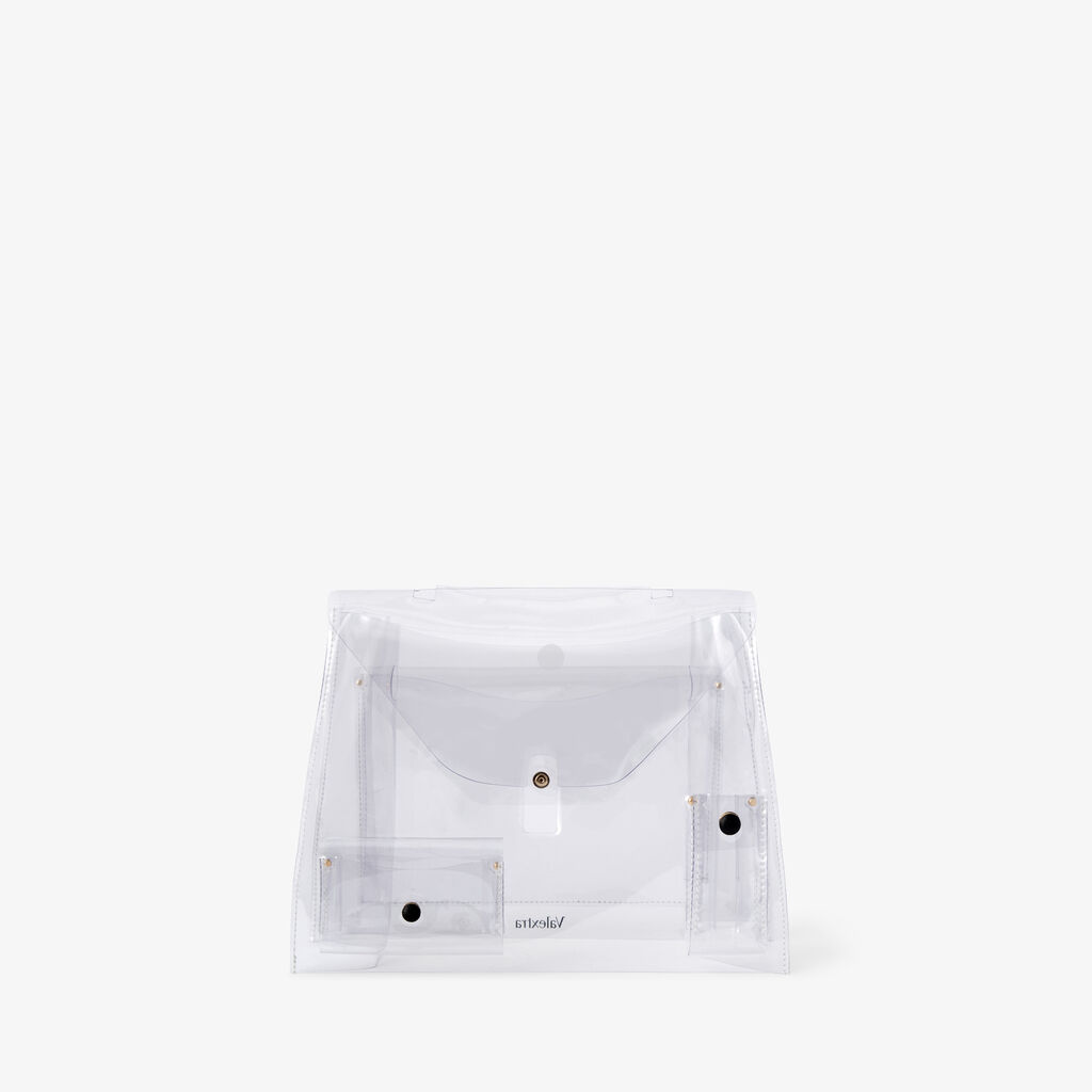 Raincoat with Pocket Iside Medium - Transparent - Recyclable Ecoline Sheer - Valextra - 1