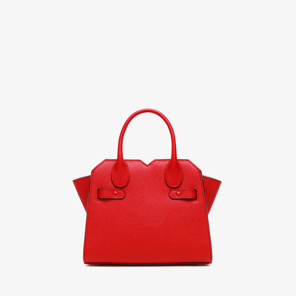 Milano Crossbody Micro Bag - Crimson Red - Vitello Millepunte Soft - Valextra - 6