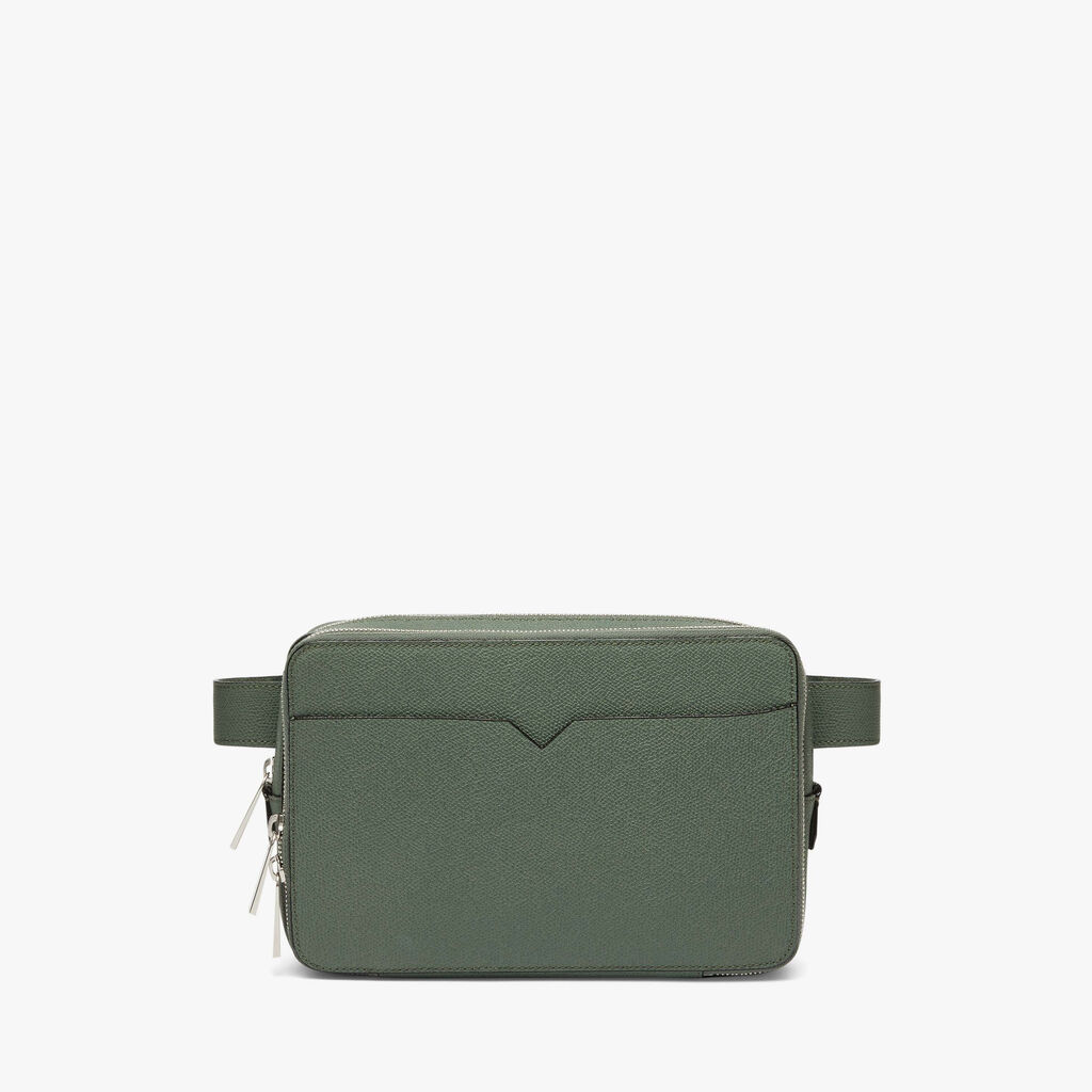 V-Line Bum Bag - Musk Green - Vitello VS - Valextra - 1