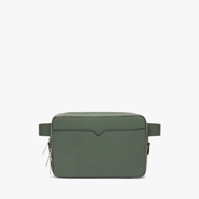V-Line Bum Bag - Musk Green - Millepunte calf leather - Valextra - 1