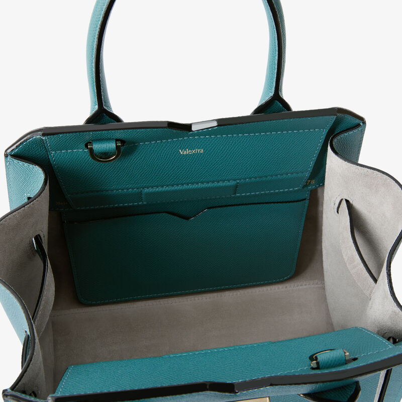 Milano Two Handles Mini Bag - Bottle Green - Millepunte Soft calf leather - Valextra - 6