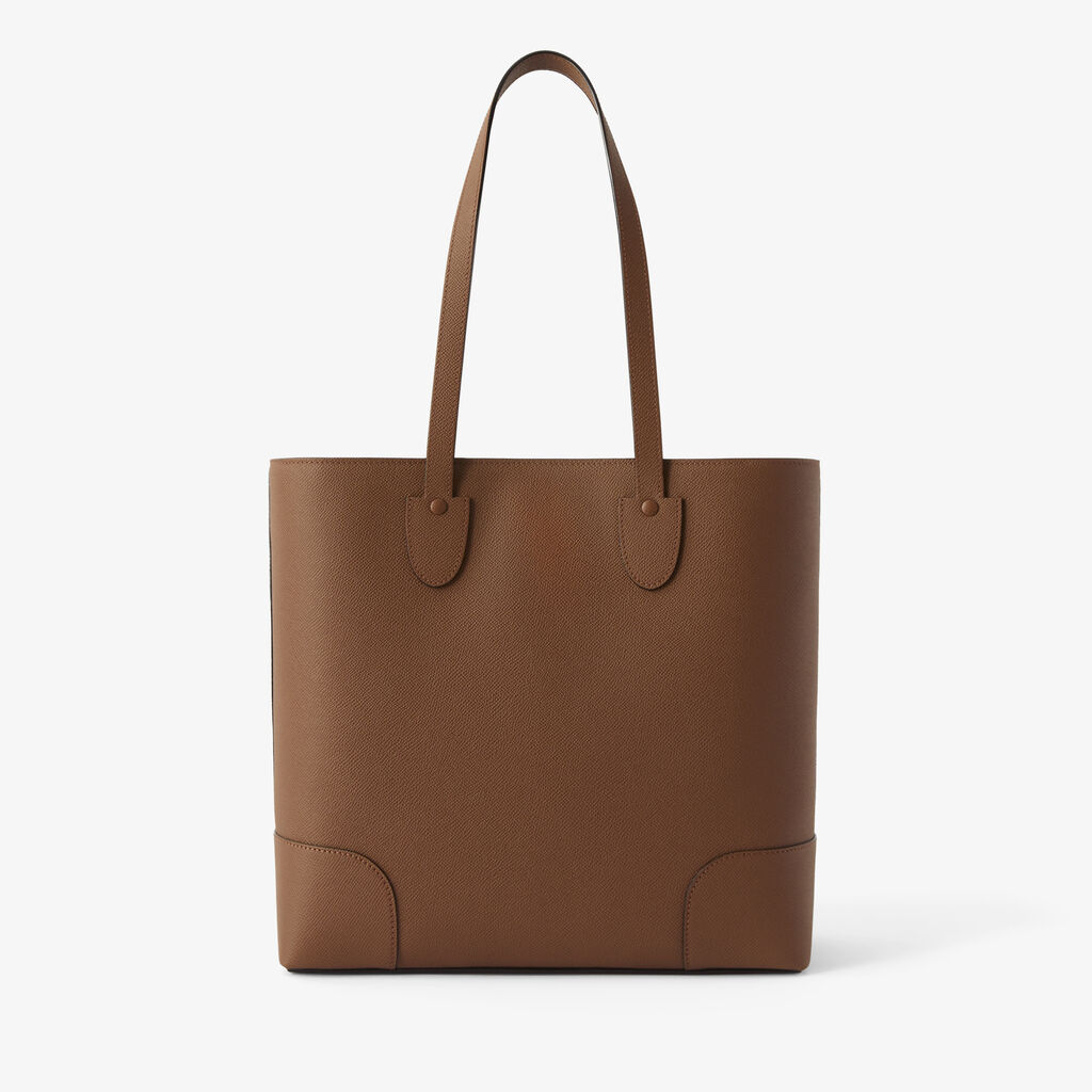 Babila Tote Mini Bag - Chocolate Brown - Vitello Millepunte Soft - Valextra - 3