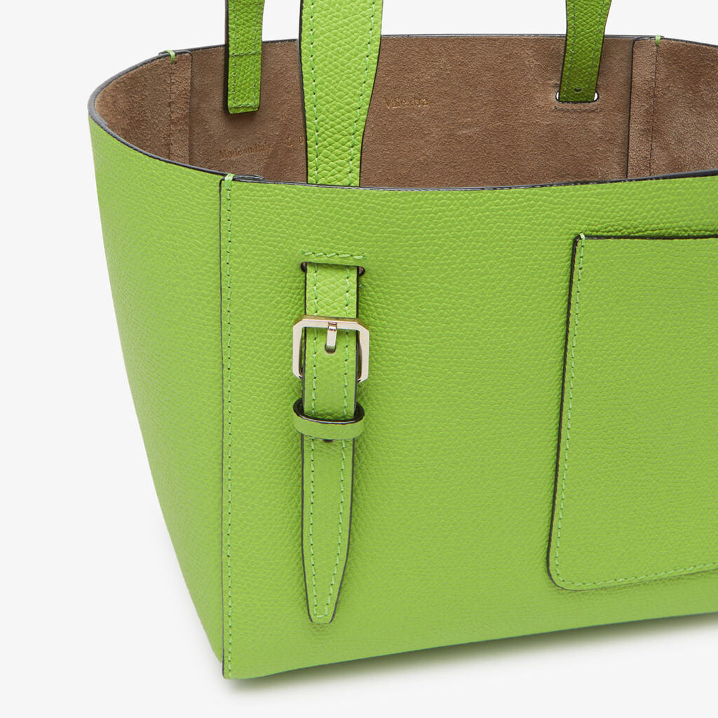 Borsa a Secchiello Soft Micro - Verde Mela - Vitello VS - Valextra - 4