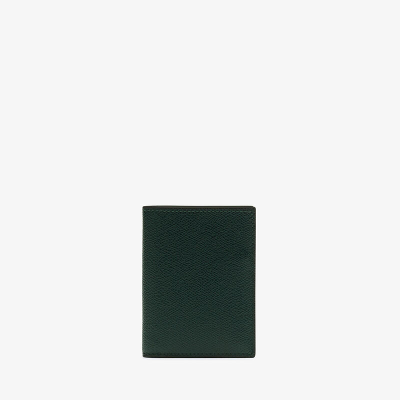 Bifold Wallet 4CC - Valextra Green - Millepunte calf leather - Valextra - 1