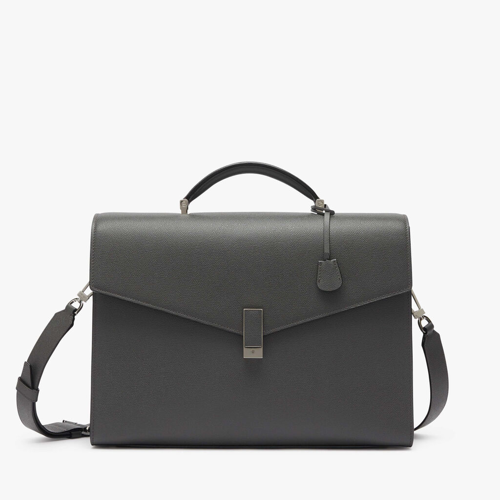 Iside Briefcase 24H - Smokey Grey - Vitello VS - Valextra - 1
