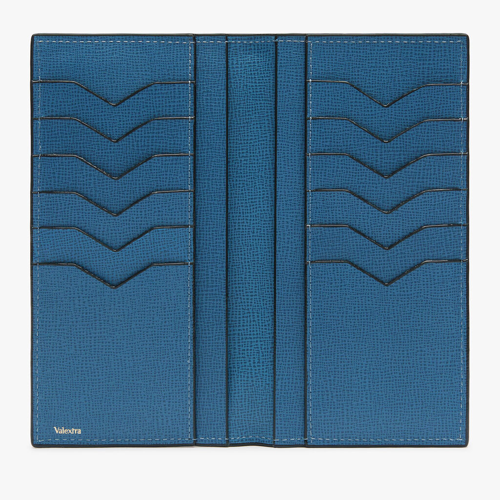 Portafoglio Verticale Bifold 12 Carte Di Credito - Blu Cobalto - Cuoio VL - Valextra - 4