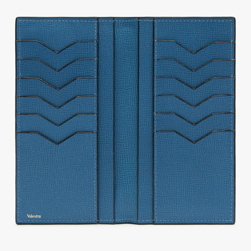 Vertical Wallet 12Cc - Cobalt Blue - Pavè calf leather - Valextra - 4