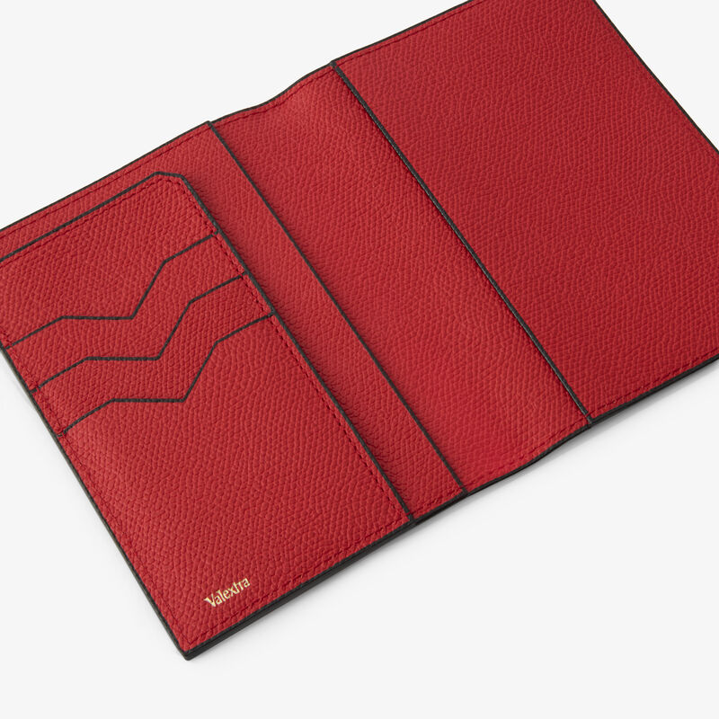 Passport Holder 3CC - Crimson Red - Millepunte calf leather - Valextra - 2