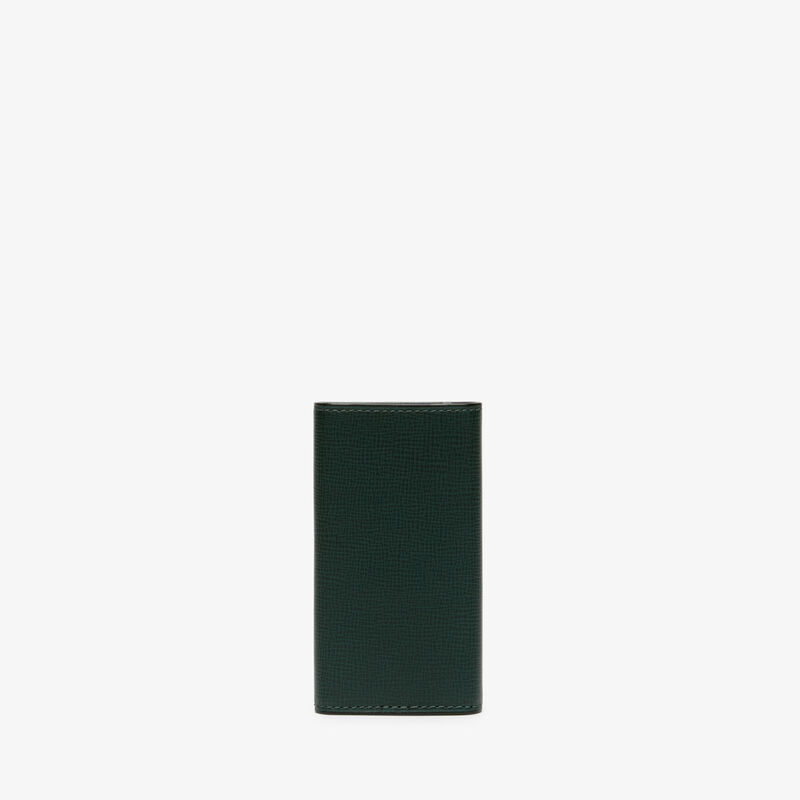 Key Holder 6 Hooks With Button - Valextra Green - Pavè calf leather - Valextra - 3