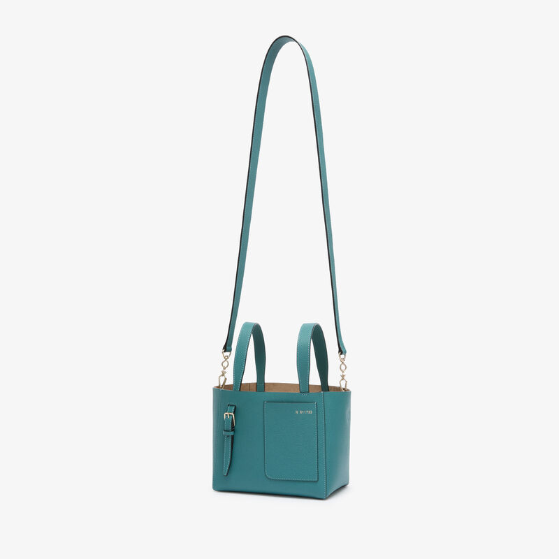 Soft Bucket Micro bag - Bottle Green - Millepunte calf leather - Valextra - 5
