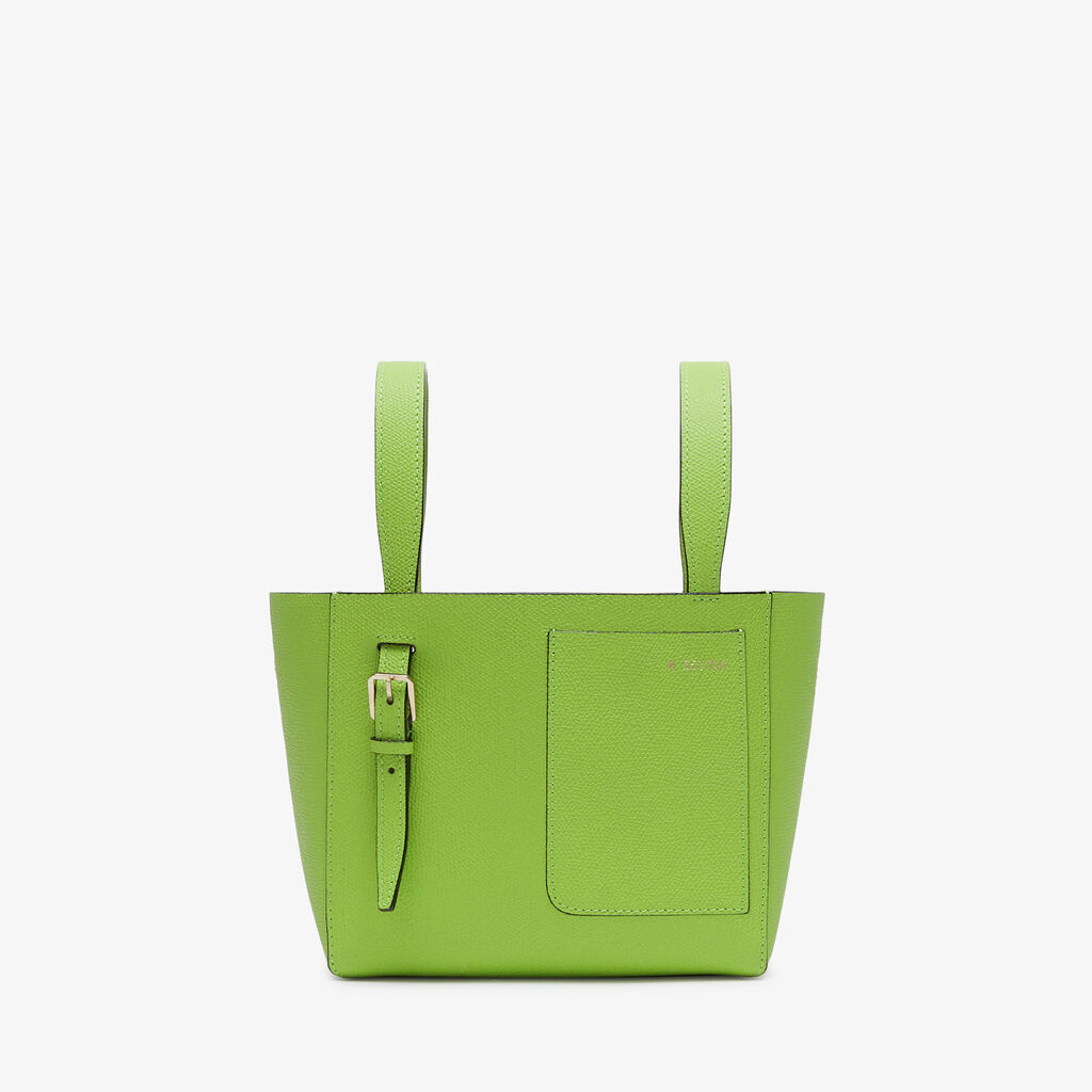 Soft Bucket Micro bag - Apple Green - Vitello VS - Valextra - 1