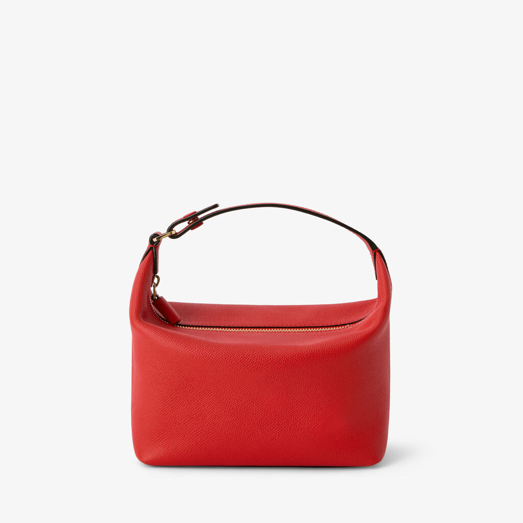 Mochi Top Handle Mini Bag - Crimson Red - Vitello Millepunte Soft - Valextra - 1